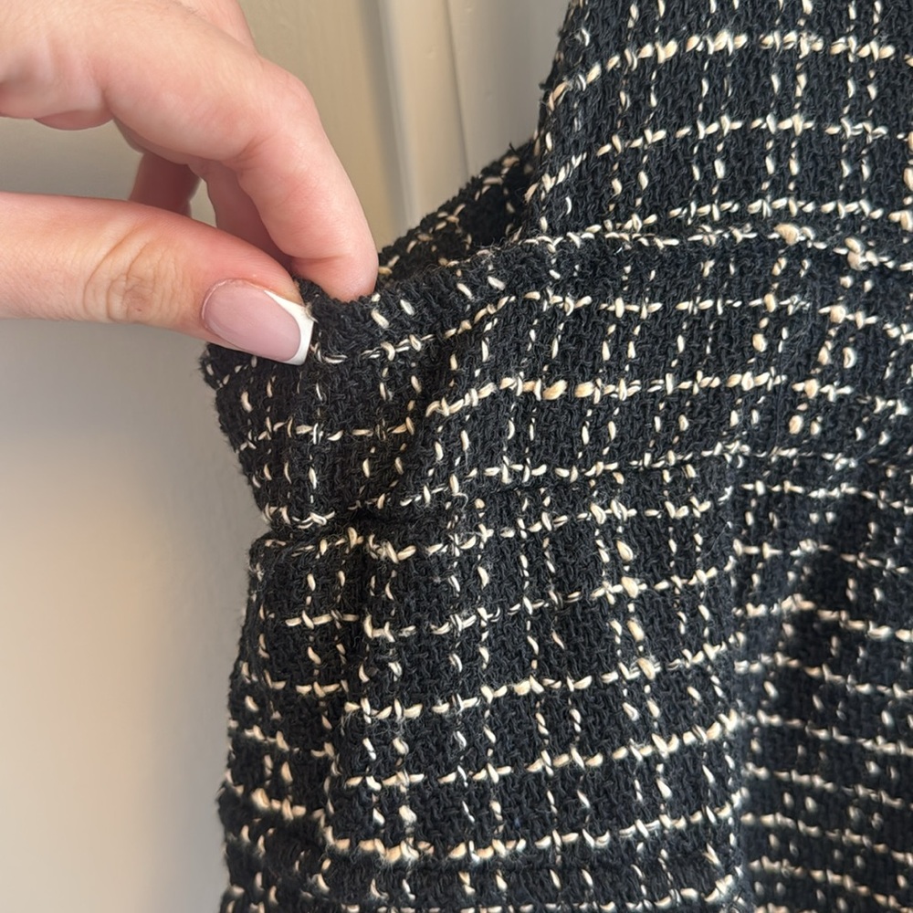 Black Tweed Overall Dress - size L - Picture 4 of 6